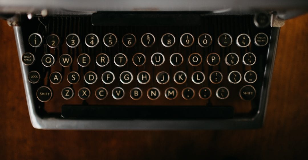 Old fashioned type writer