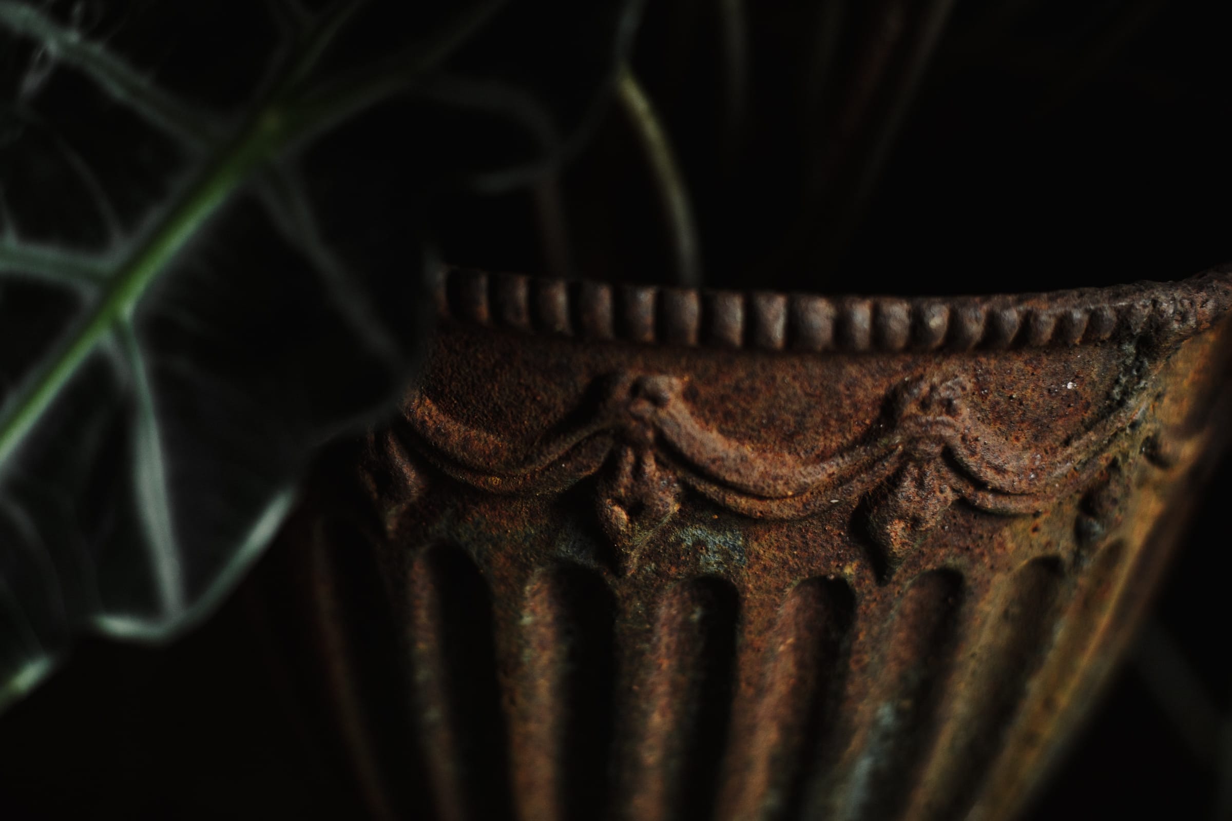 Weathered Cast Iron Garden Urn Planter - Image 17
