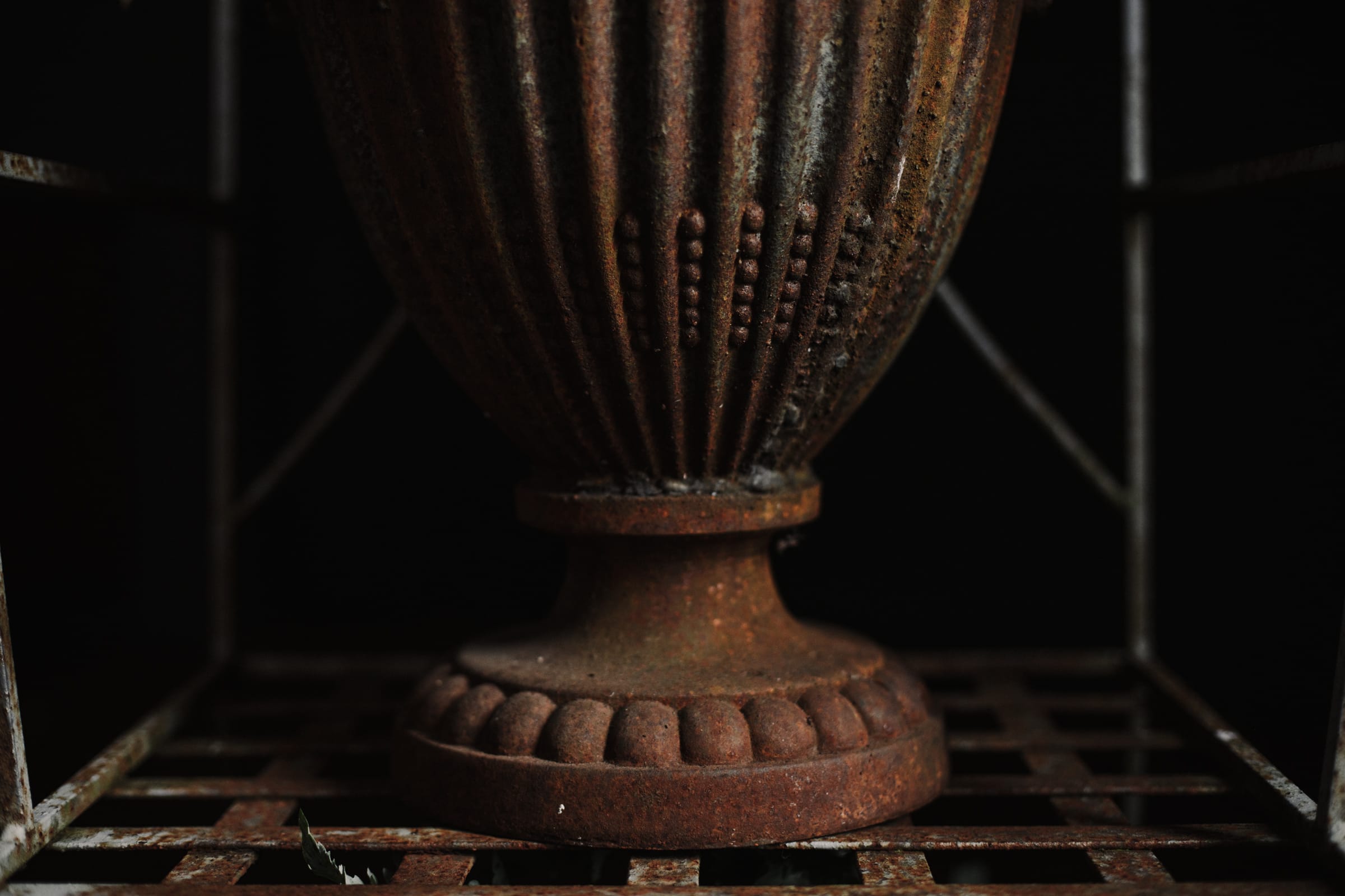 Weathered Cast Iron Garden Urn Planter - Image 16