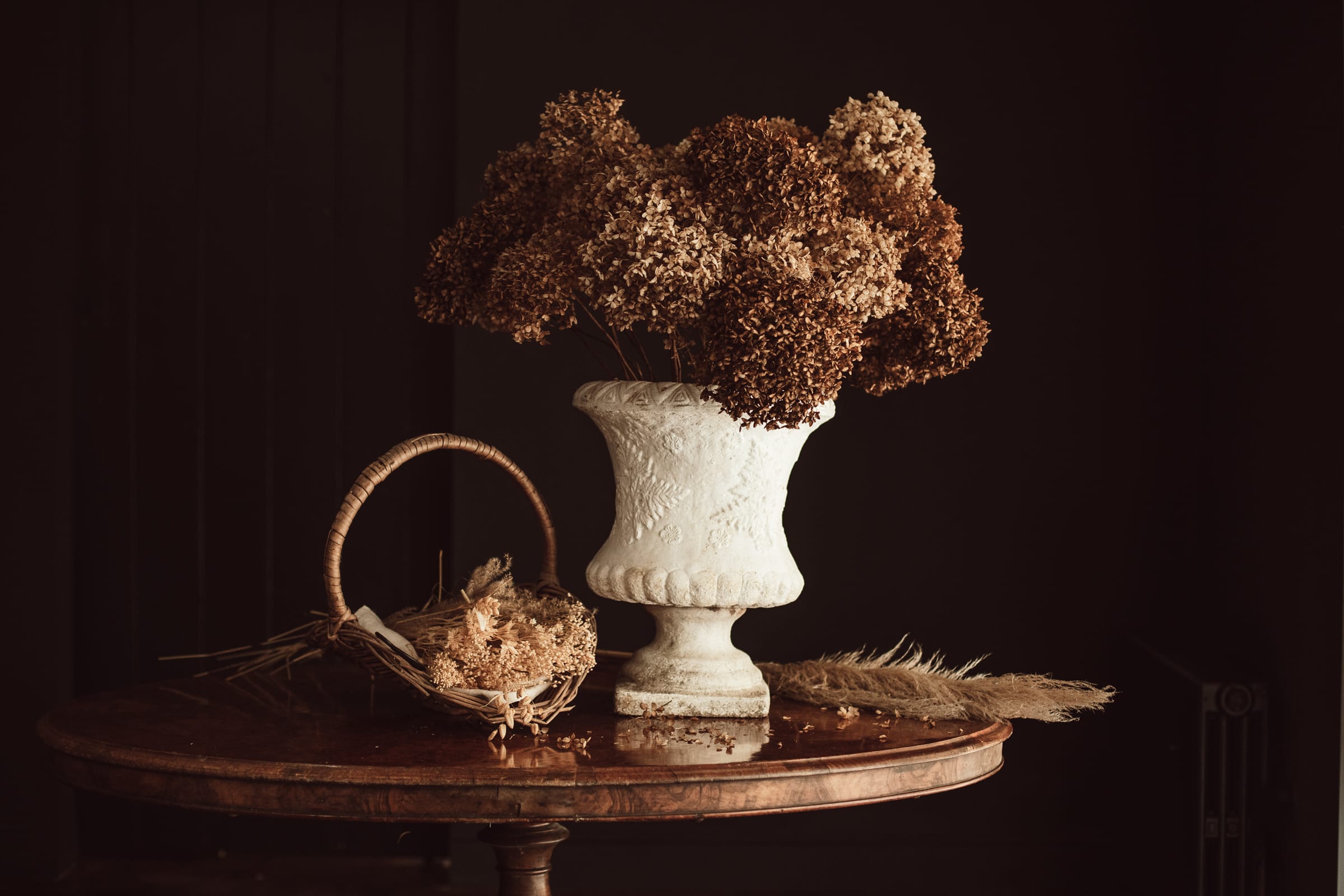 Weathered White Painted Stone Garden Urn - Image 7