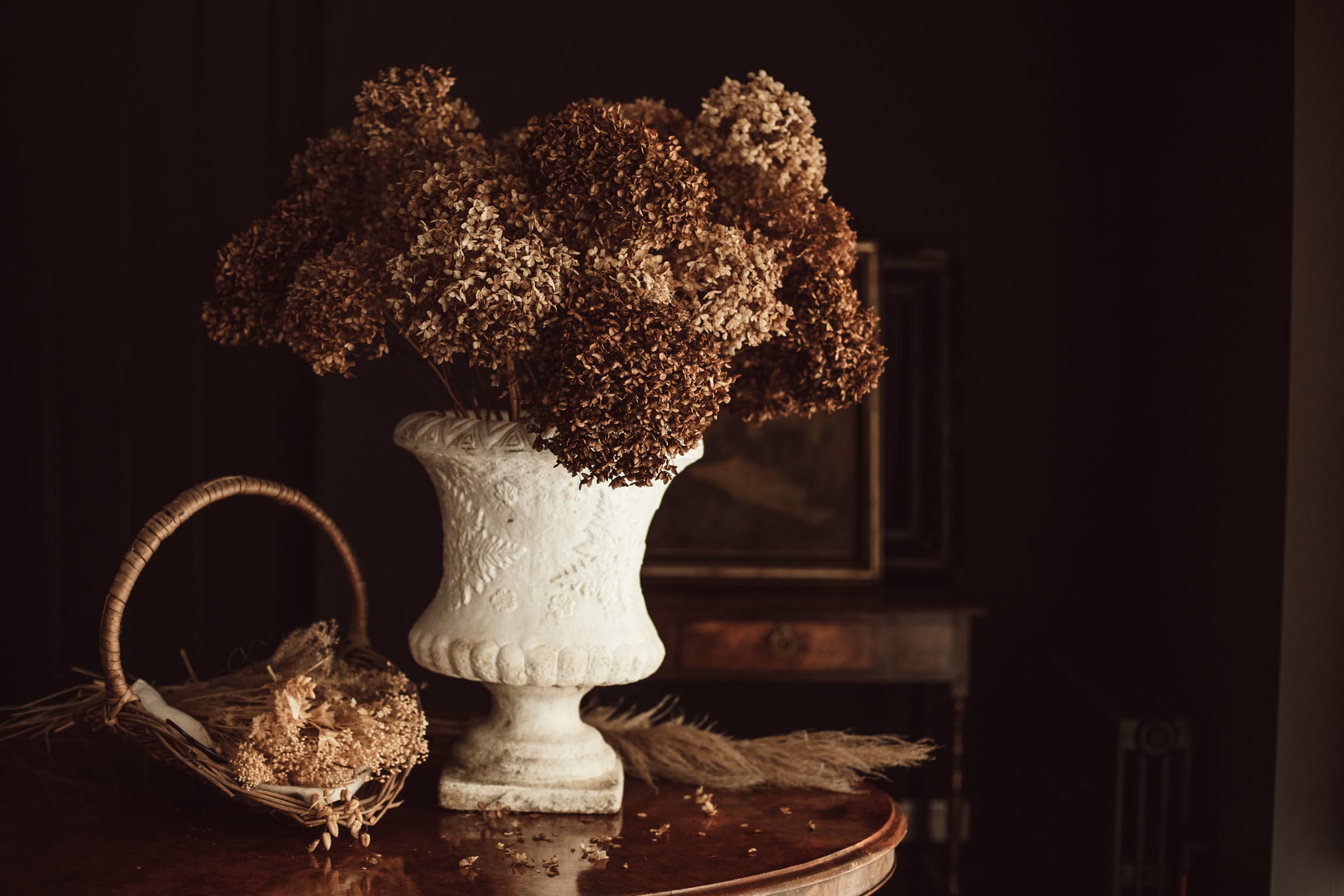 Weathered White Painted Stone Garden Urn - Image 8