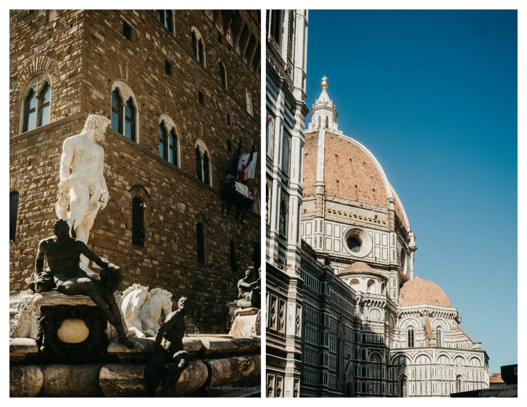 Il Duomo & Neptune's Fountain, Florence, Italy