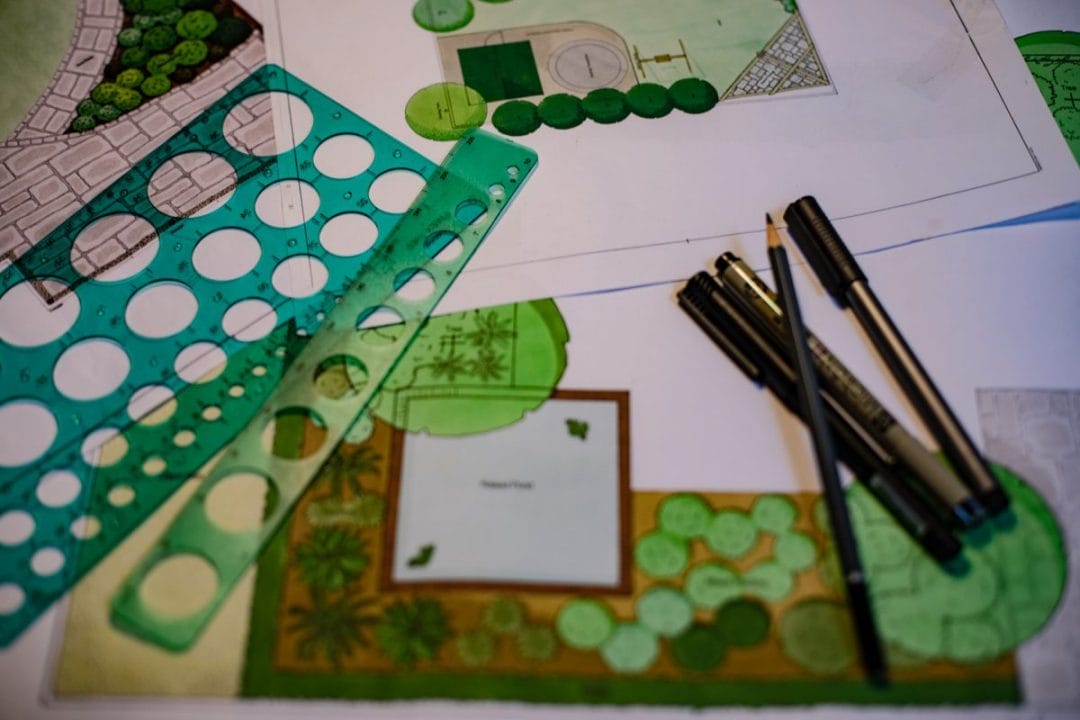 garden design drawing designing sketching planning