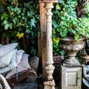 Pair of 19th-Century French Cast Iron Church Candle Pedestals