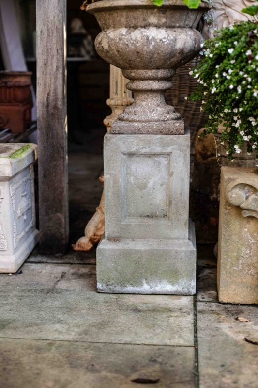 Pair of Square Stone Pedestals