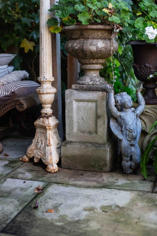 Pair of Square Stone Pedestals - Image 4