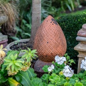 Large 19th‑Century Terracotta Gatepost Finial – Pine Cone Design
