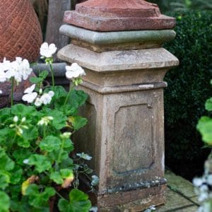 Light Stone Square Chimney Pot