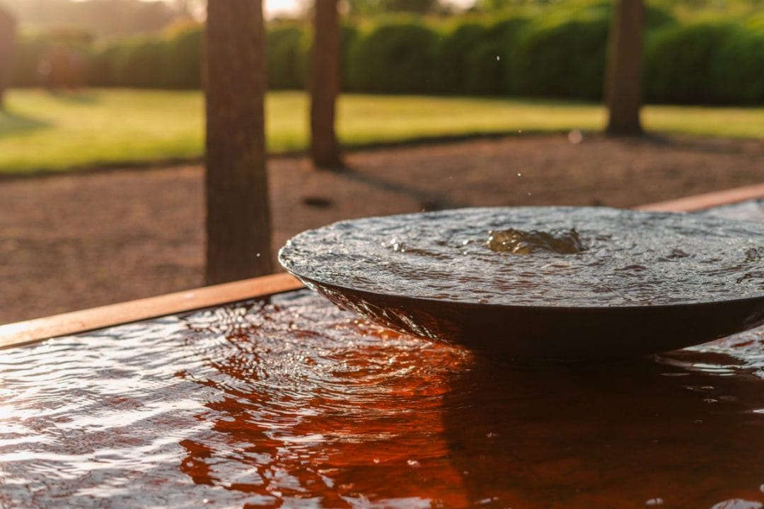 gardening garden design landscaping horticulture Surrey West Sussex fountain water feature reflection bowl pond waterfall